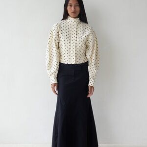Polka Dot Cream Bomber Jacket - Women's Lightweight Zip Front